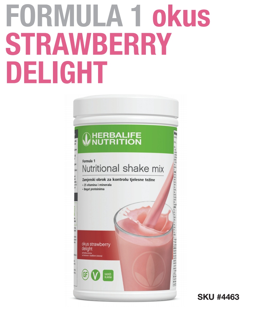 Herbalife F1 Strawberry Delight shake